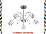 Searchlight Fabia 5 Ceiling Light in chrome and glass/crystal (8525-5CC)