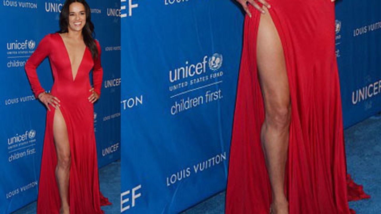 OOPS!! Michelle Rodriguez Suffers Major WARDROBE MALFUNCTION