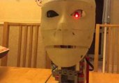 3D Printed Robotic Head Reacts to Coloured Lights