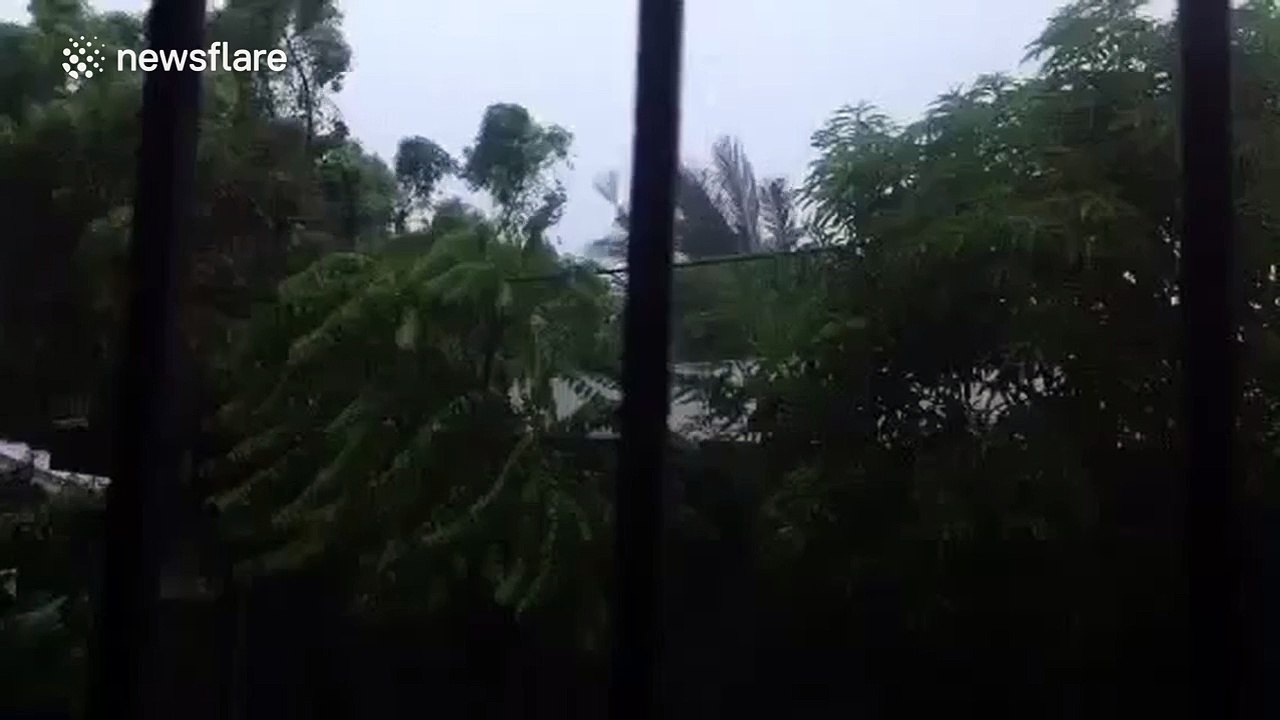 Powerful winds during storm in Limassol, Cyprus
