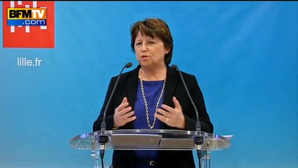 "Quand on est politique on ne raisonne pas avec l'opinion", rappelle Aubry à Hollande
