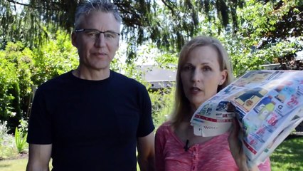 Eles colocaram jornais velhos no jardim e o resultado é fantástico!