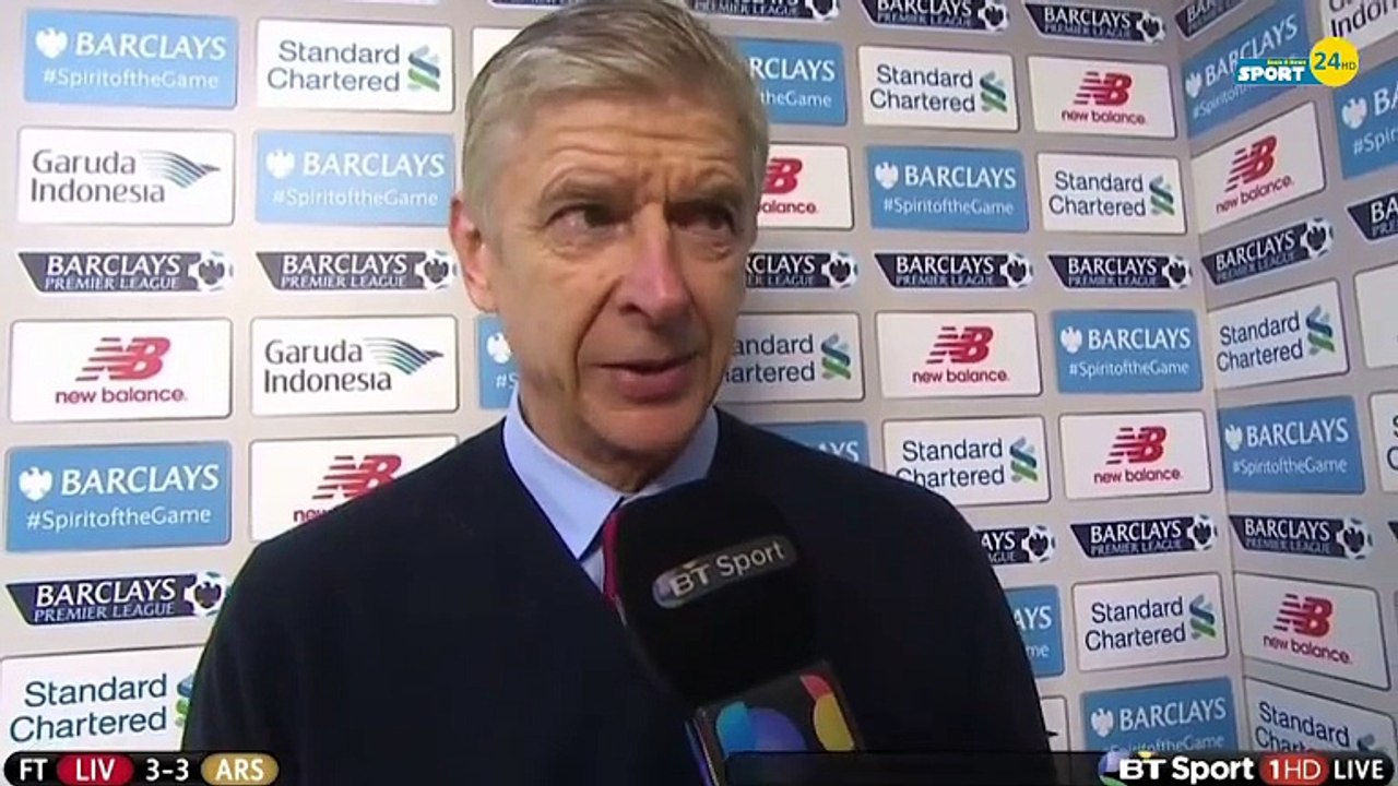 Arsene Wenger Post Match Interview - Liverpool 3-3 Arsenal
