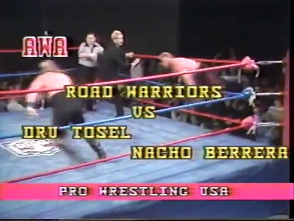 The Road Warriors squash match and promo 1
