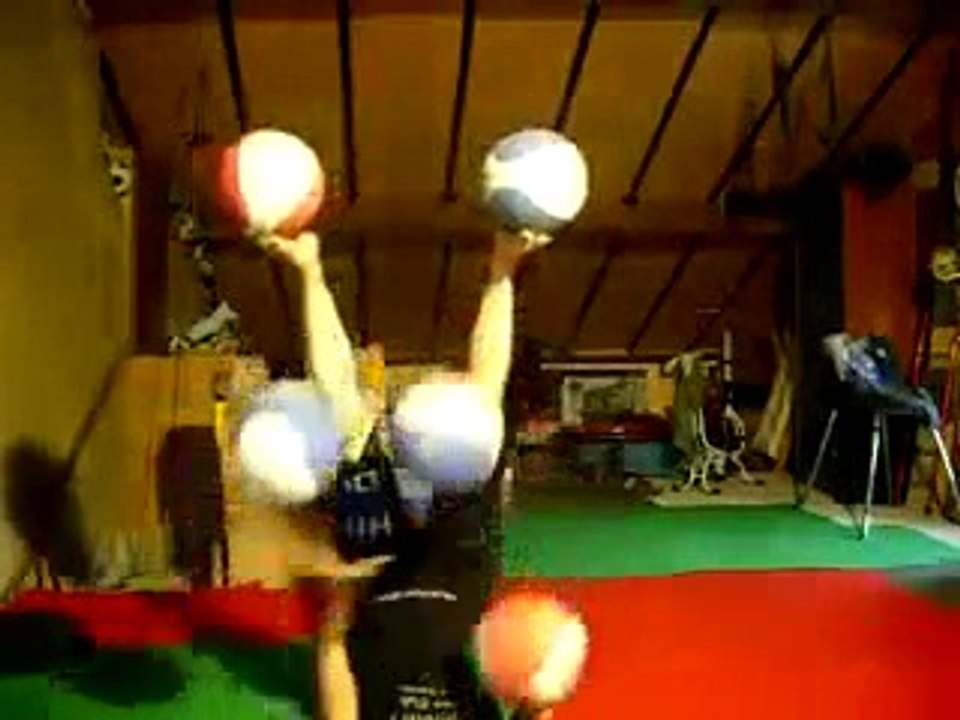 Rolling Many Foot Balls Around Body