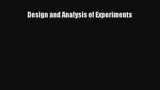 [PDF Download] Design and Analysis of Experiments [Download] Full Ebook