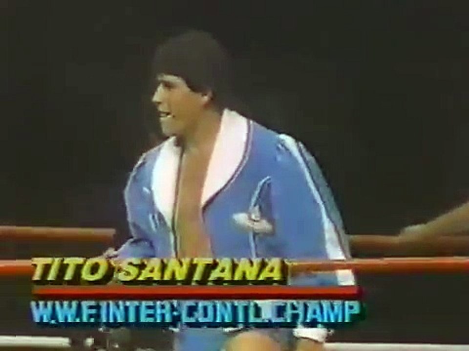 Tito Santana & Pedro Morales vs Les Thornton & Mr X   Championship Wrestling July 27th, 1985