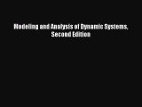 PDF Download Modeling and Analysis of Dynamic Systems Second Edition Read Full Ebook