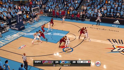 NBA Live 16: NBA Finals Gameplay Cavaliers @ Thunder (Full Game)