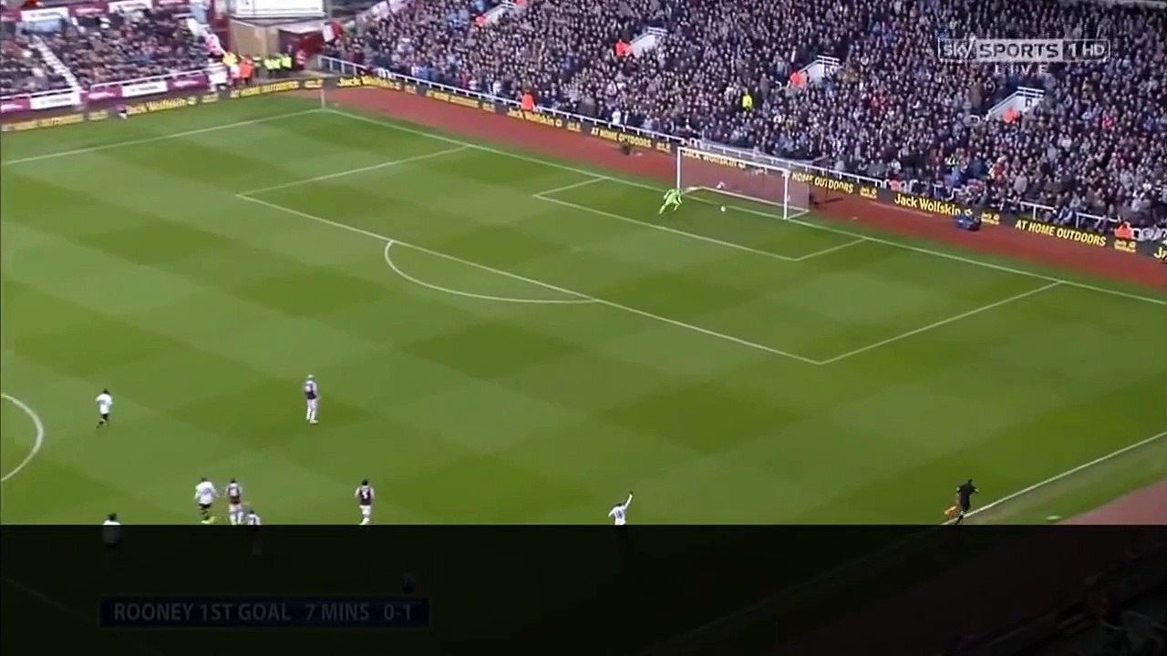 West Ham 0-2 Manchester United Rooney Goals HD [22/03/2014]