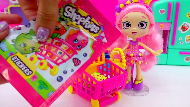 Shopkins Shoppies Doll Bubbleisha Small Mart Shopping with Stickers Blind Bags