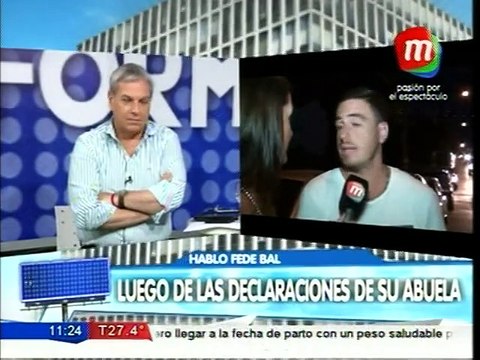 ¡La cortó menos diez! La reacción de Fede Bal cuando hablan de su abuela