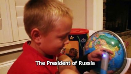 Kid Can't Stop Laughing at Vladimir Putin
