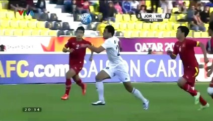 Thủ môn Minh Long quá vất vả trước hàng công của U 23 Jordan( H1)
