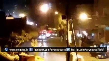 Exclusive footage after a blast occurred in Nazimabad