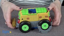 TMNT Half-Shell Heroes Mutations Shellraiser to Recycle Truck from Playmates Toys