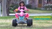 Fisher-Price 12 Volts Ride-On Power Wheels! Mayas Pink Barbie Kawasaki Quad ATV Ride