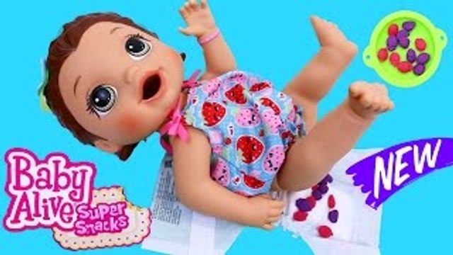 Baby Alive NEW 2016 Snackin Lily Eats Play Doh & Gross Poop Diaper Change DisneyCarToys