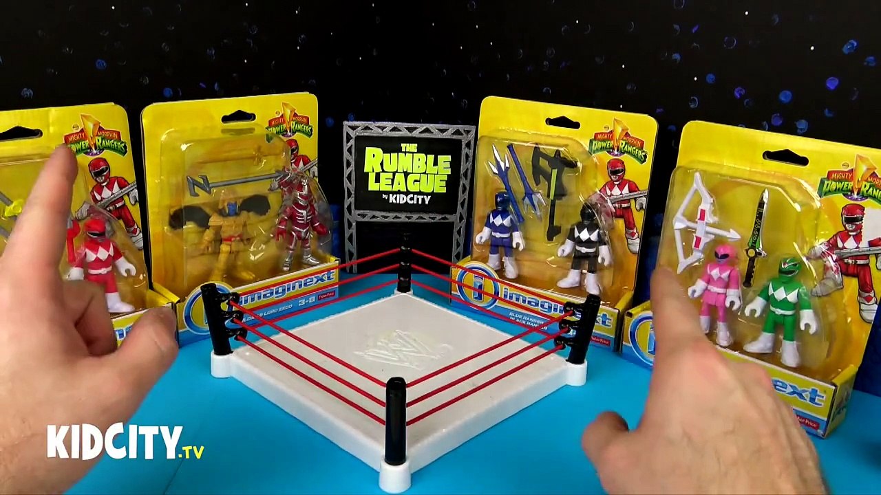 Mighty Morphin Power Rangers Shake Rumble w/ Imaginext Power Rangers Toys Opening