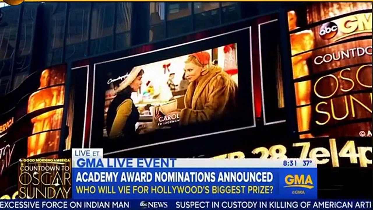 Oscar Nominations 2016 Announcement Academy Awards Nominations 2016