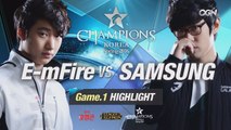 [H/L 2016.01.14] SAMSUNG vs E-mFire Game 1 - RO1 l 롯데 꼬깔콘 LoL Champions Korea Spring 2016