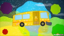 Wheels On The Bus Go Round And Round | Nursery Rhymes for Children | HooplaKidz