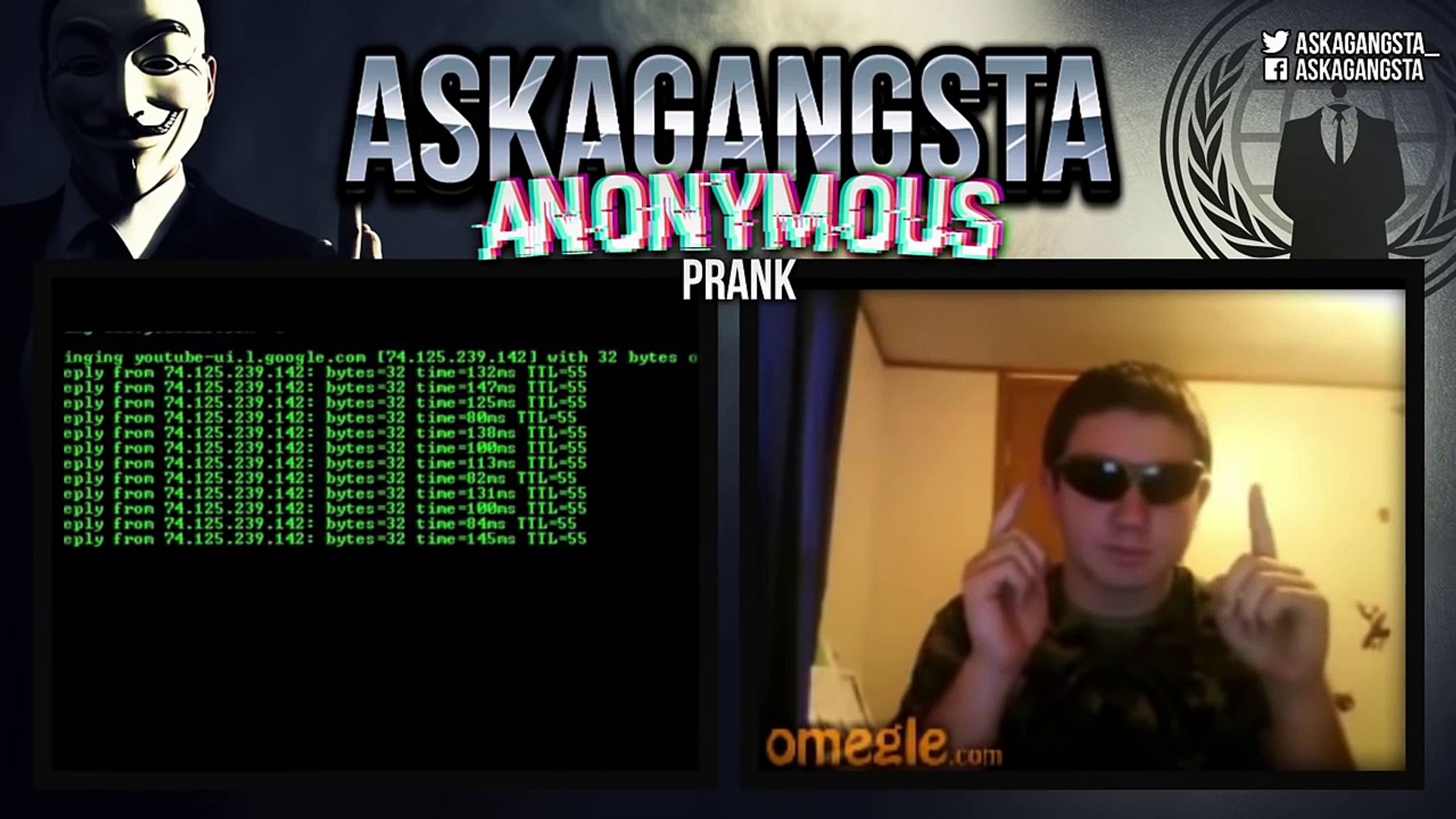 Anonymous Hacker Omegle Pranks 2015 Pranks 2016 Dailymotion Video