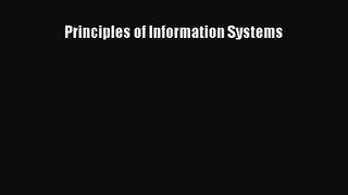 PDF Download Principles of Information Systems Download Online
