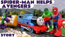Spiderman Helps Marvel Avengers Hulk Thomas Train Accident | Minions Play Doh Banana Toy U