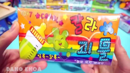 Mở hộp bộ đồ chơi Slime cho bé chơi trò chơi với chất nhờn ma quái rất hay