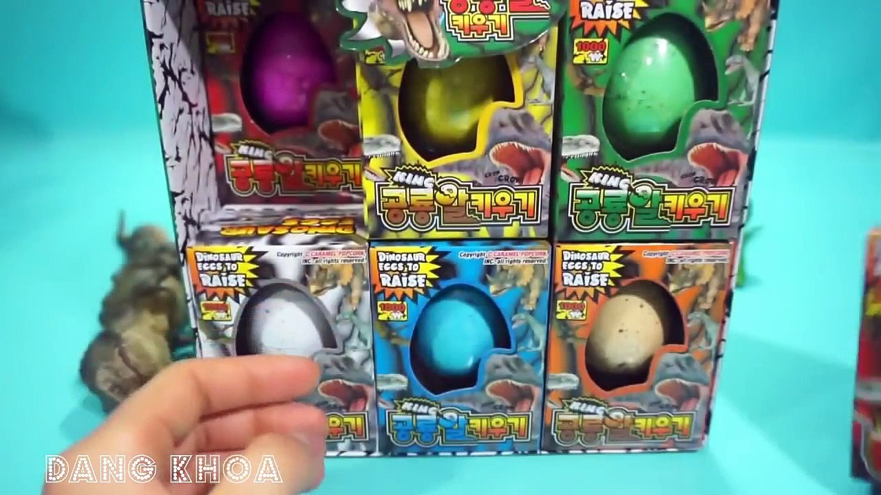 Mở hộp bộ đồ chơi trứng khủng long nở ra rất nhiều khủng long con