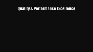 [PDF Download] Quality & Performance Excellence [PDF] Online