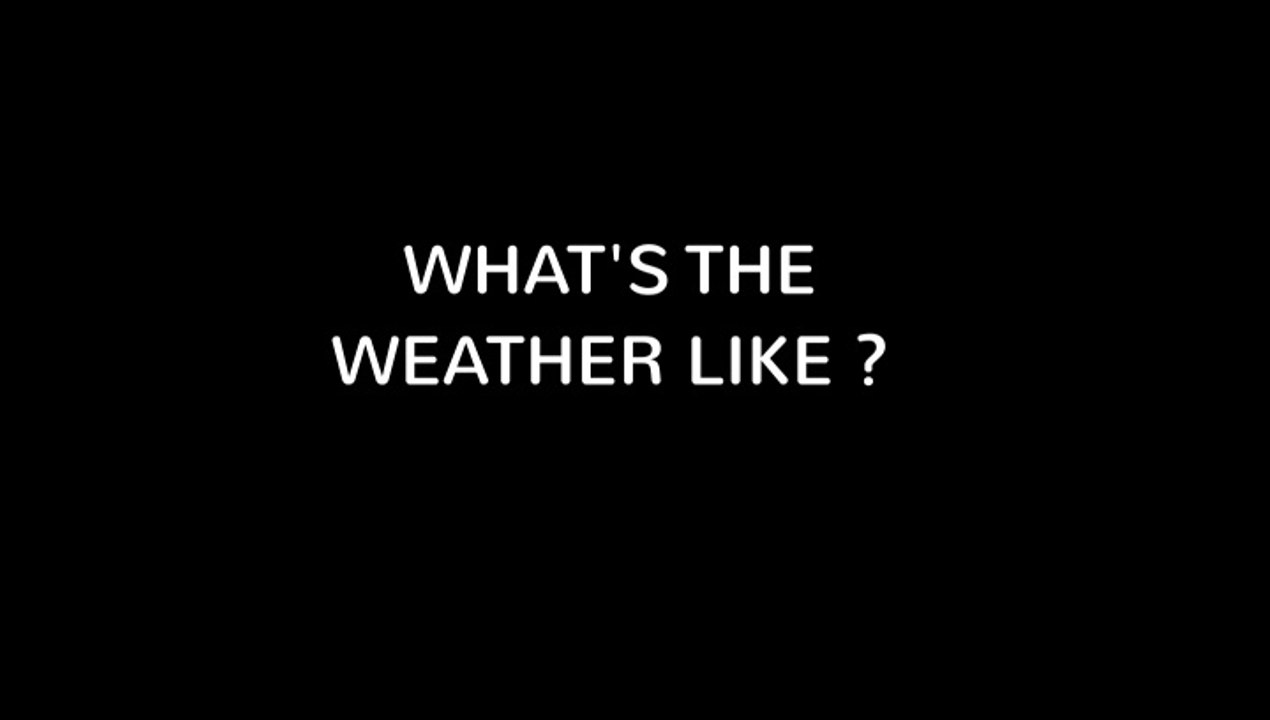 What's the weather like today ?