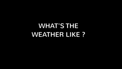 What's the weather like today ?