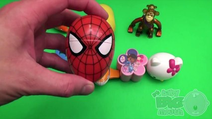 Spider-Man Surprise Egg Learn-A-Word! Spelling Back to School Words! Lesson12