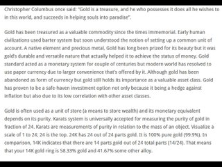 Different forms of gold