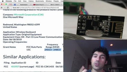 KeySweeper - covert Microsoft wireless keyboard sniffer using Arduino and nRF24L01+