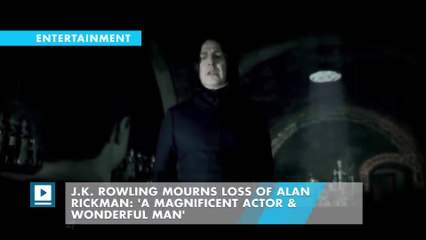 J.K. Rowling Mourns Loss of Alan Rickman: 'A Magnificent Actor & Wonderful Man'
