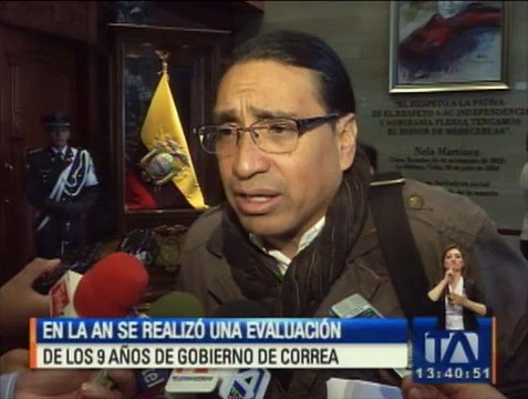 Asambleístas evalúan los nueve años de Correa en el poder