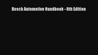 [PDF Download] Bosch Automotive Handbook - 8th Edition [PDF] Full Ebook