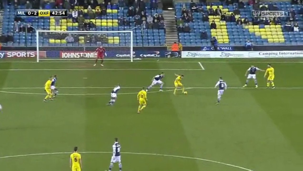 0-2 Kemar Roofe Goal England Football League Trophy Semifinal - 14.01.2016, Millwall FC 0-2 Oxford United