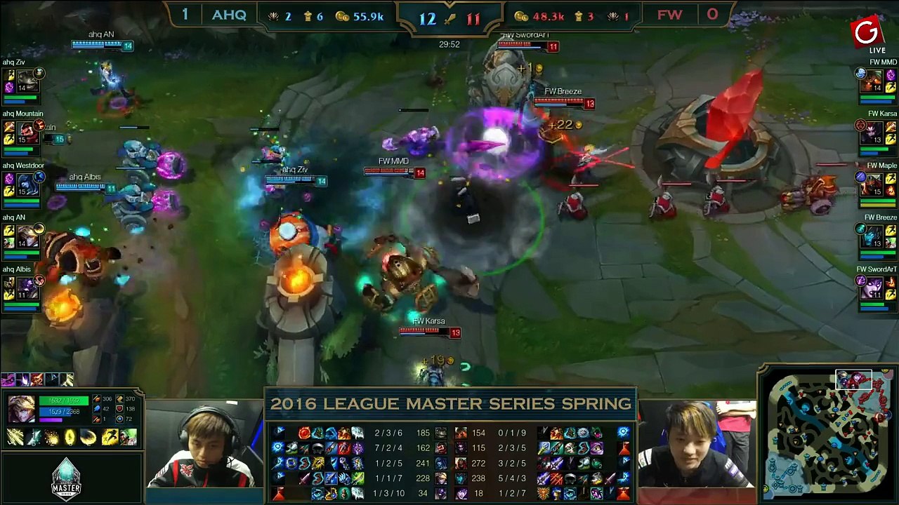 2016/1/14 LMS春季聯賽 西門麗珊卓單殺Maple劫後一波GG