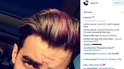 Joe Jonas Debuts 'Lollipop' Hair Color