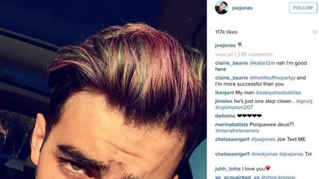 Joe Jonas Debuts 'Lollipop' Hair Color