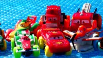Pixar Cars Hydro Wheels Lightning McQueen , Mater, Red and Mack and the Pool