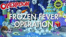 New Frozen Operation Game Toy Review. Grab Frozen Fever Snowgies before the Buzzer. DisneyToysFan