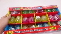 Alien Balloon Slime glow in the dark Toys !! 야광 외계인 액체괴물 가지고 놀기 풍선 액괴 장난감 팜팜 !!