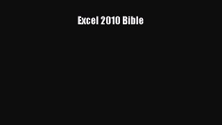 Excel 2010 Bible [PDF Download] Online