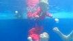 4 Month Twin Babies Enjoy Underwater Diving