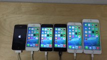 iOS 9 Beta: iPhone 6 Plus vs. iPhone 6 vs. iPhone 5S/5C/5 vs. iPhone 4S - Which Is Faster? (4K)
